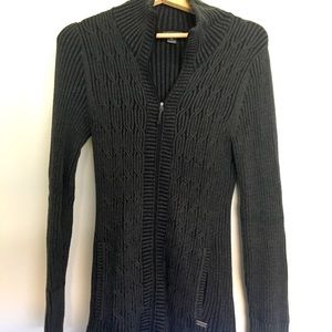 Eddie Bauer cable knit long- length sweater